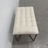 Faux Leather Tufted Bench