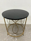 Metal & Granite Side Table
