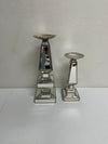 Mirrored Pillar Candleholders