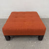 Square Tufted Ottoman with Wheels