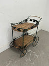 Wicker and Grapevine Bar Cart