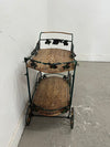 Wicker and Grapevine Bar Cart