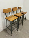 Wood & Steel Bar Chairs