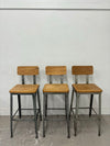 Wood & Steel Bar Chairs