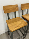 Wood & Steel Bar Chairs