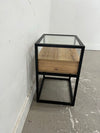 Nightstand with Glass Top and Drawer