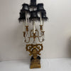 6-Arm Bronze Candelabra Lamp