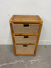 Wicker 3 Drawer Chest
