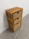 Wicker 3 Drawer Chest