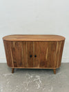 Ribbed Acacia Cabinet