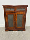 Mahogany Cabinet with Sun Pattern Design