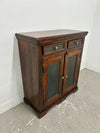Mahogany Cabinet with Sun Pattern Design