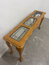 Oak & Glass Sofa Table