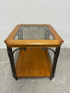 Oak & Glass Side Table