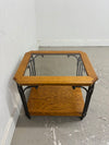 Oak & Glass Side Table