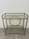 Metal & Glass Bar Cart