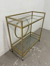 Metal & Glass Bar Cart