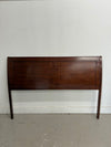 Queen Walnut Headboard with Metal Frame