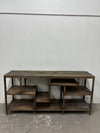 Distressed Wood Multi-Level Shelves