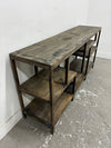 Distressed Wood Multi-Level Shelves