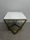 Metal & Marble Side Table