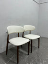 Set of 2 Faux Leather Dining Chairs