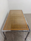 Milo Baughman Glass and Cane Dining Table