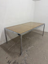 Milo Baughman Glass and Cane Dining Table