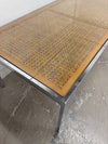 Milo Baughman Glass and Cane Dining Table