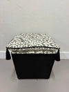 Custom Damask Ottoman