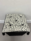 Custom Damask Ottoman