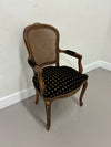 Louis XV Caned Accent Chair