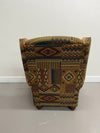 Southwest Tapestry and Leather Accent Chair