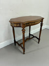 Antique Accent Table with Floral Marquetry