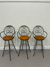 Timeless Wrought Iron "Ranfurlie" Swivel Bar Chairs