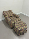 Ethan Allen Recliner & Tufted Ottoman