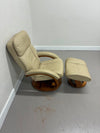Pushback Recliner with Ottoman