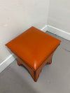 Faux Leather Storage Ottoman