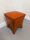 Faux Leather Storage Ottoman
