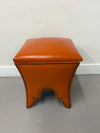 Faux Leather Storage Ottoman