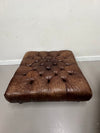 Bonded Leather Tufted Ottoman