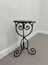 Scrolled Iron & Glass Pedestal or Plant Stand
