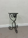Scrolled Iron & Glass Pedestal or Plant Stand