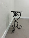 Scrolled Iron & Glass Pedestal or Plant Stand
