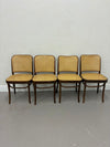 Set of 4 Joseph Hoffman Bentwood Cane Dining Chairs