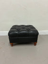 Lee Custom Leather Tufted Ottoman