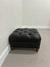 Lee Custom Leather Tufted Ottoman