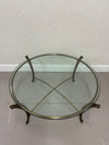 Round Brass & Glass Coffee Table