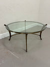 Round Brass & Glass Coffee Table
