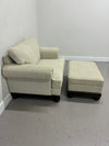 Upholstered Chair 1/2 with Ottoman